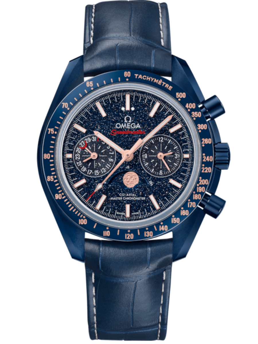 Omega Speedmaster Moonphase Chronograph 44.25mm Blue Side of the Moon Aventurine