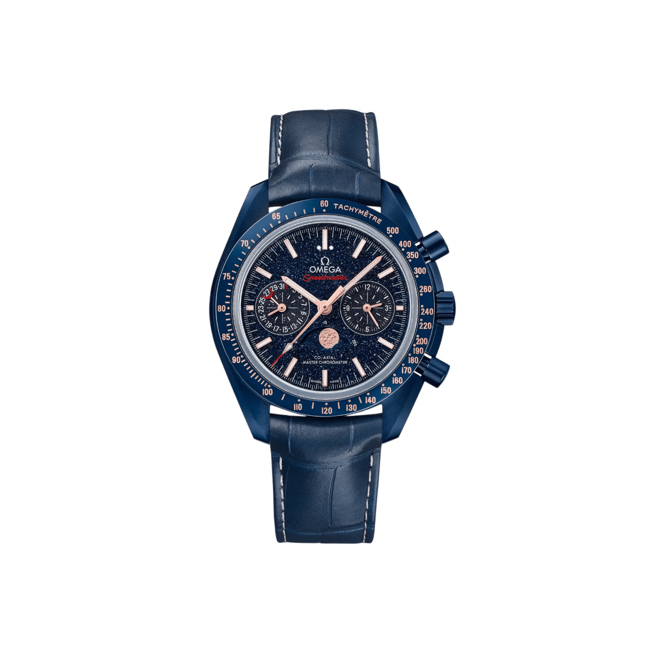 Omega Speedmaster Moonphase Chronograph 44.25mm Blue Side of the Moon Aventurine - Image 7